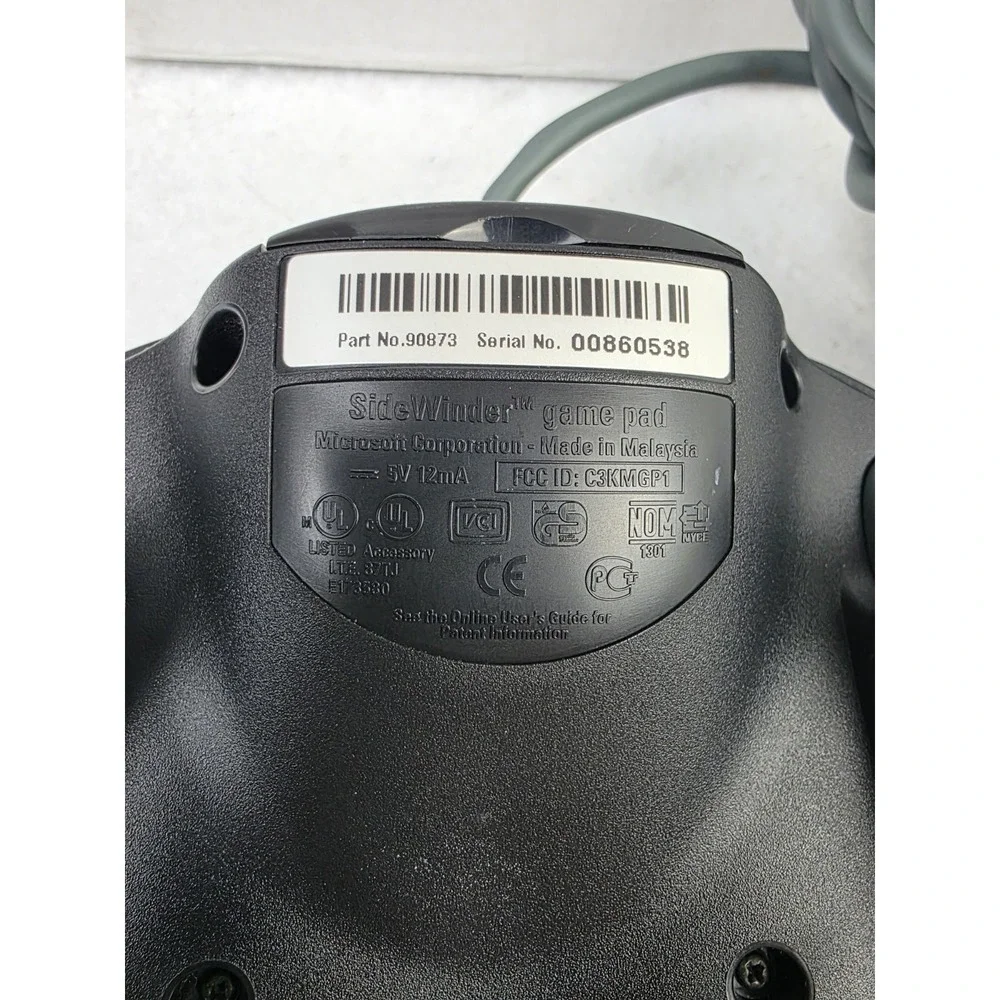 Microsoft SideWinder Game Pad‎ Controller Vintage Model 90873 Wired